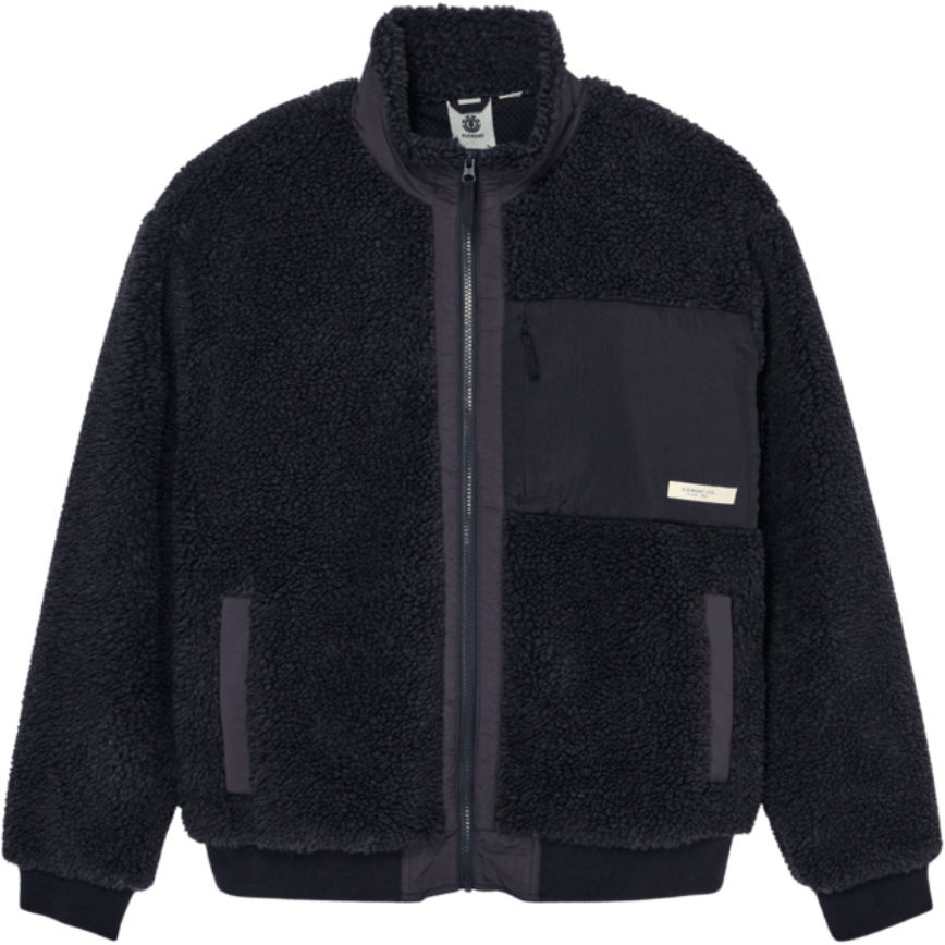 2026 Element Mens Oak Sherpa Fleece ELYJK00224 - Off Black
